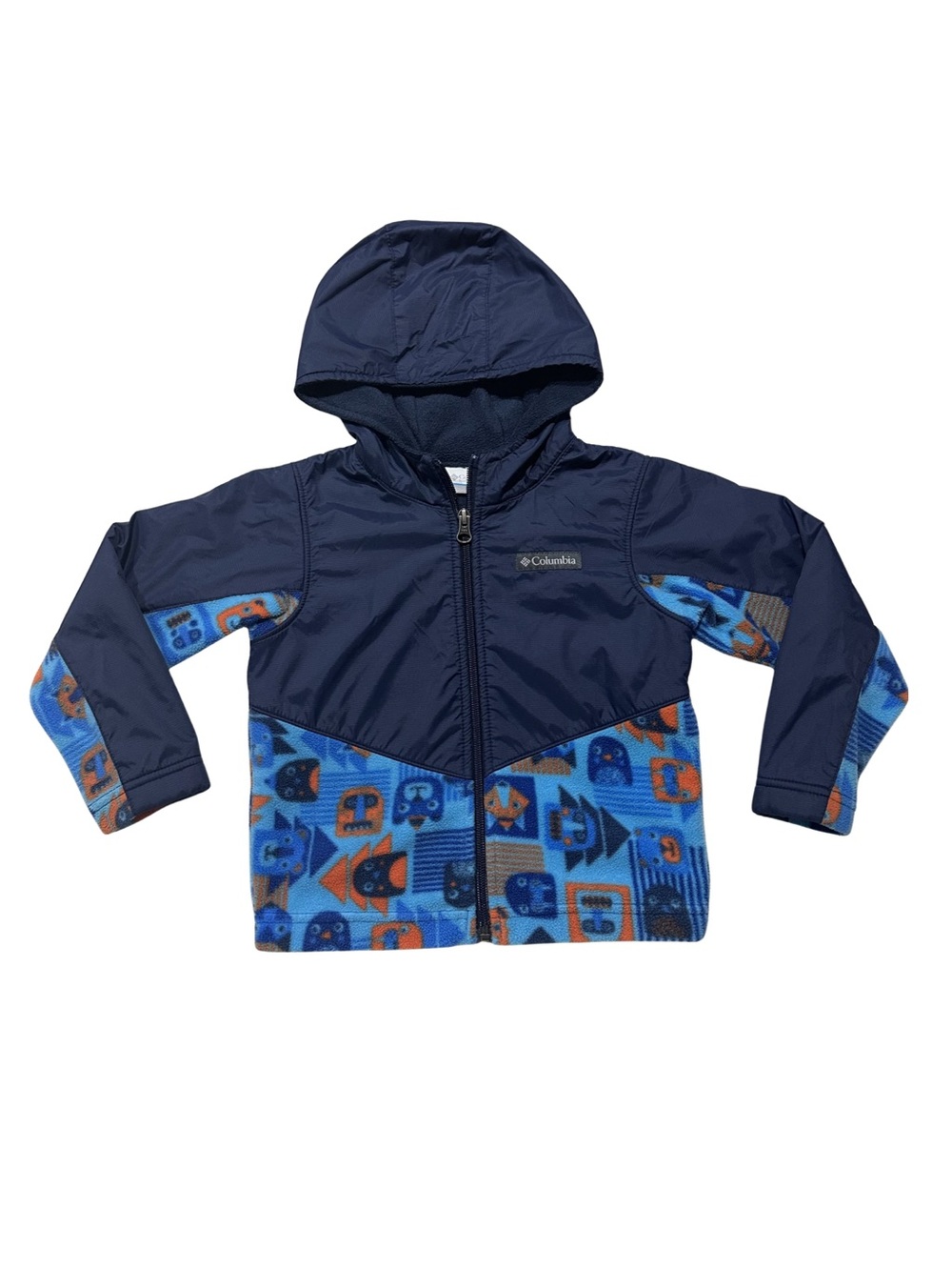 Columbia Steens Mt II Overlay Hoodie Jacket Super Blue Critters Toddler 4T